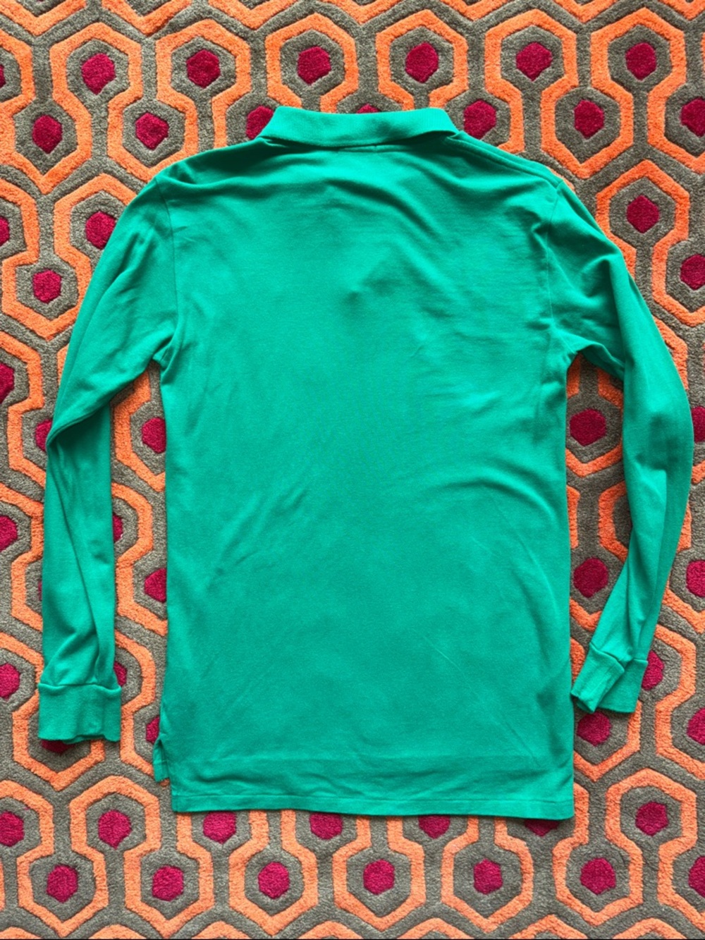 MAKE OFFER! Polo by Ralph Lauren Green Long-Sleeve Polo with Embroidered Pony XL - Picture 8 of 10